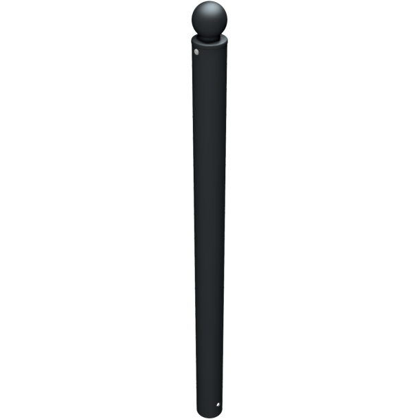 Dekorativ puller | Serie 484B | � 82 mm | fastmonteret, til indst�bning i beton med jordanker, total l�ngde ca. 1300 mm | uden l�s | uden �je